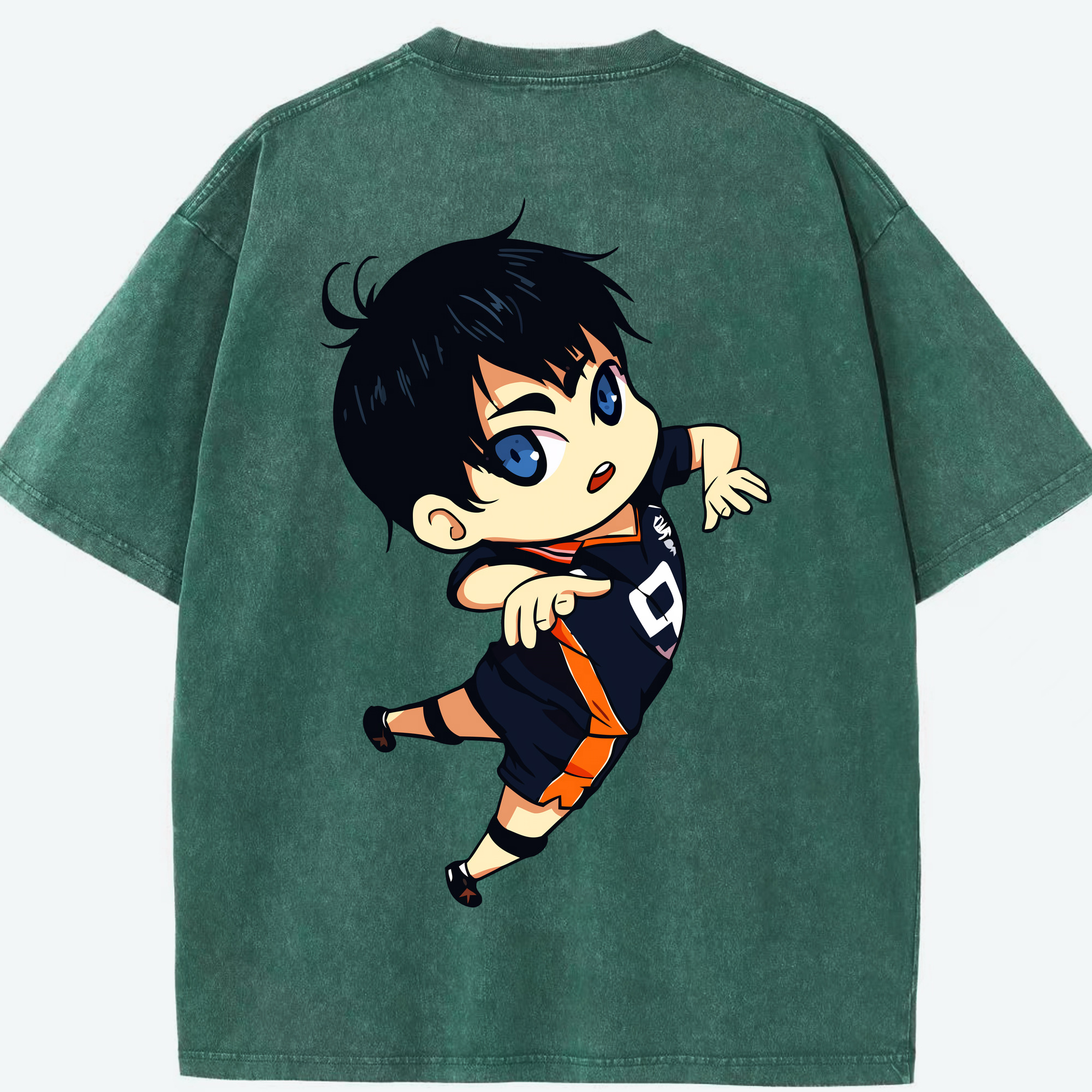 （画像用） ハイキュー!! Haikyu!! 綿100% ヴィンテージ風 半袖Tシャツ（背面プリント）